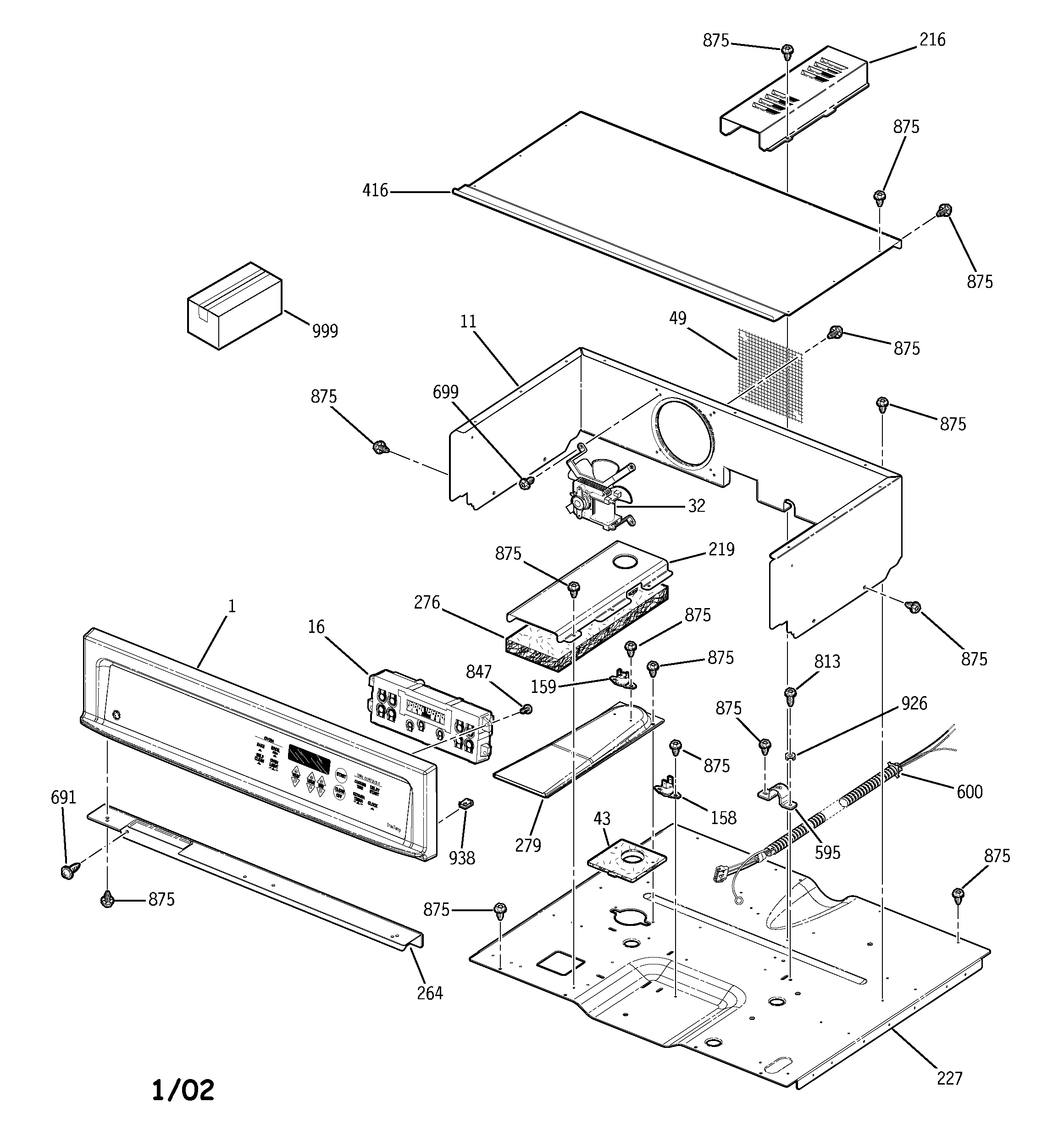GE JKP15CD1CC control panel diagram