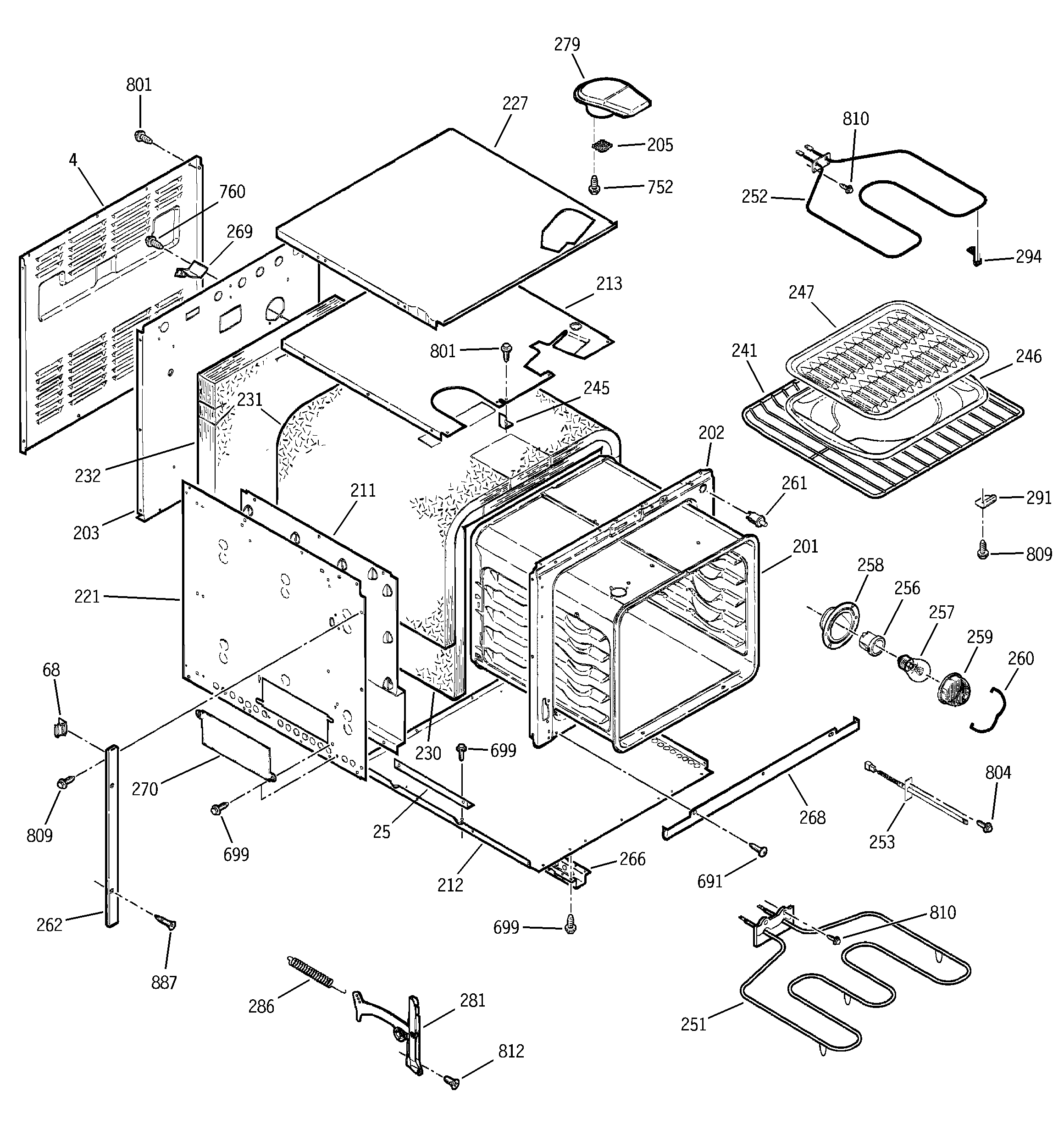 GE JRP15BW5BB body parts diagram