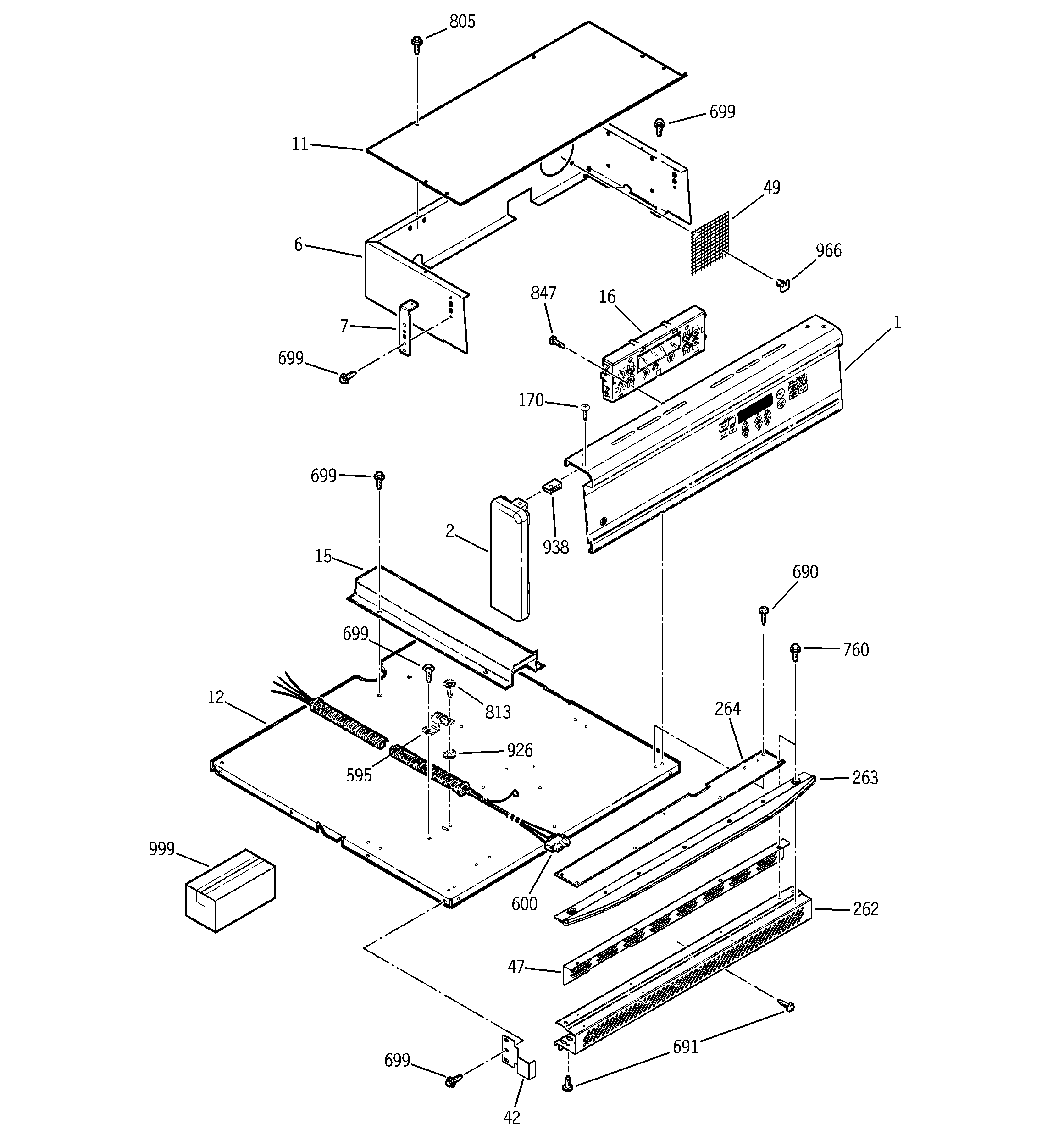 GE JRS04BW5BB control panel diagram