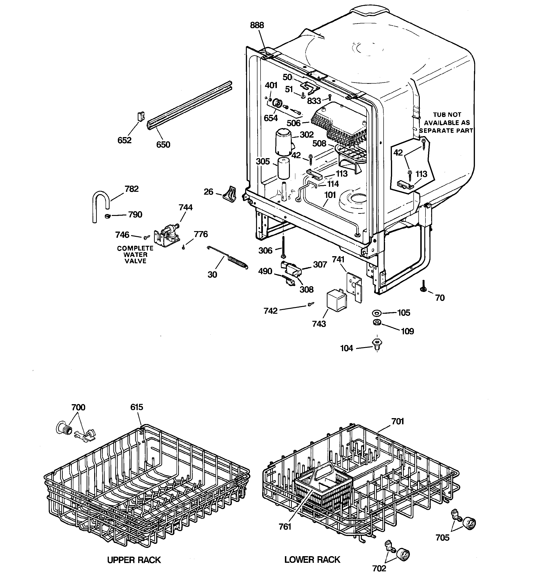 GE GSM2100G00WW body parts diagram