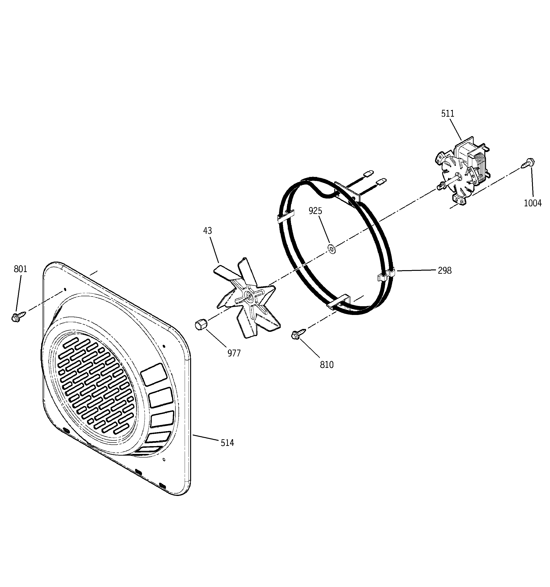 GE JCS966SD1SS convection fan diagram