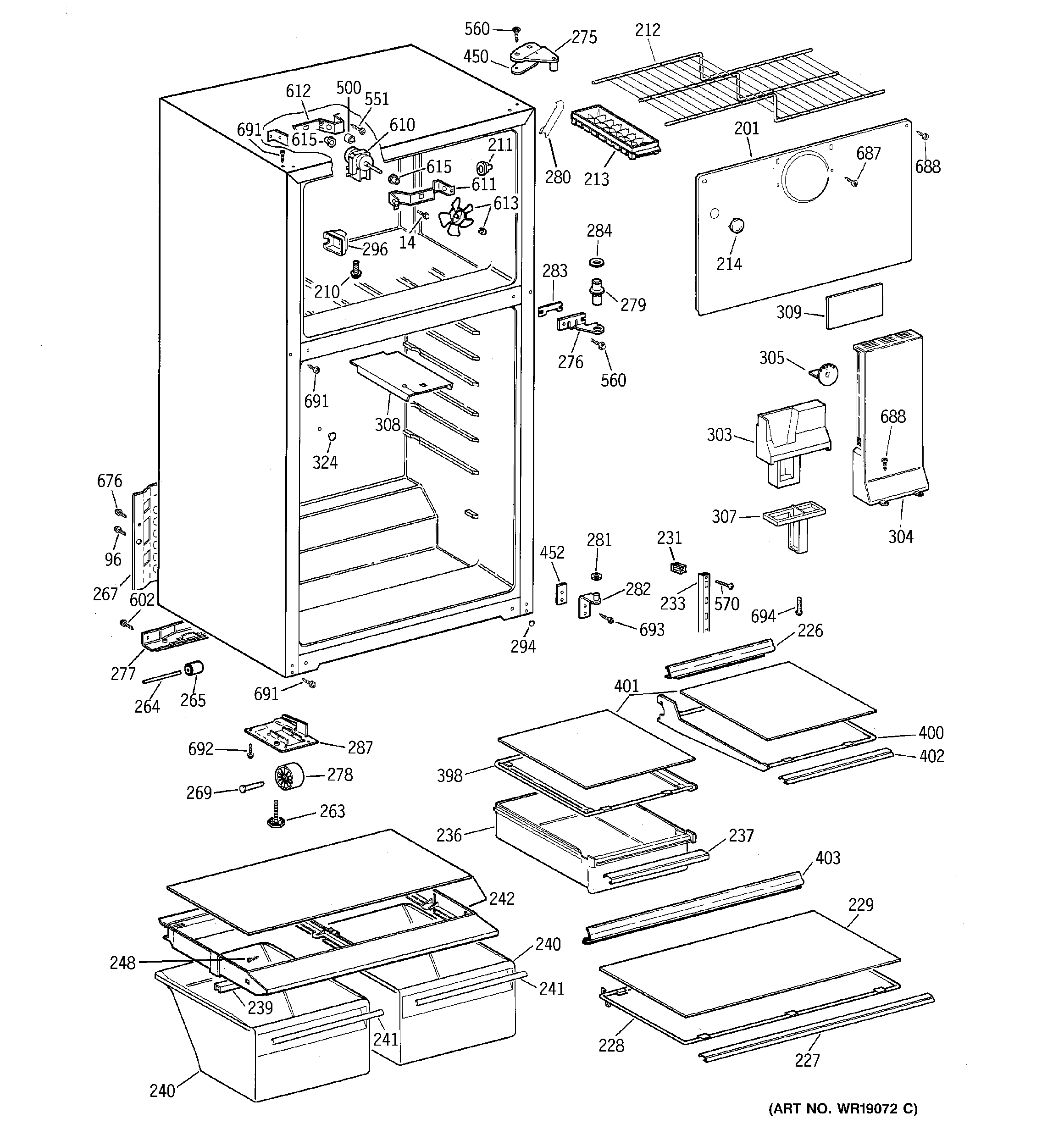 Hotpoint HTS16HBMBLCC cabinet diagram