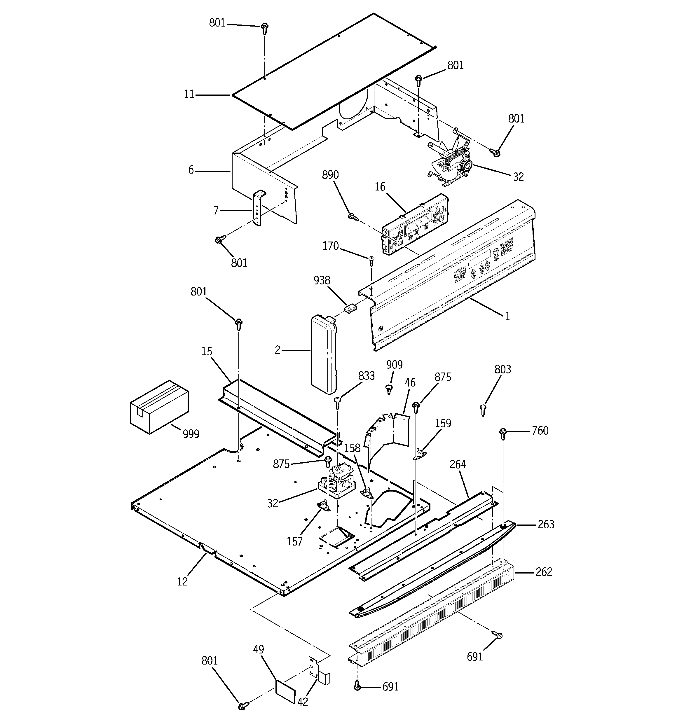 GE JGRP17BEW3BB control panel diagram