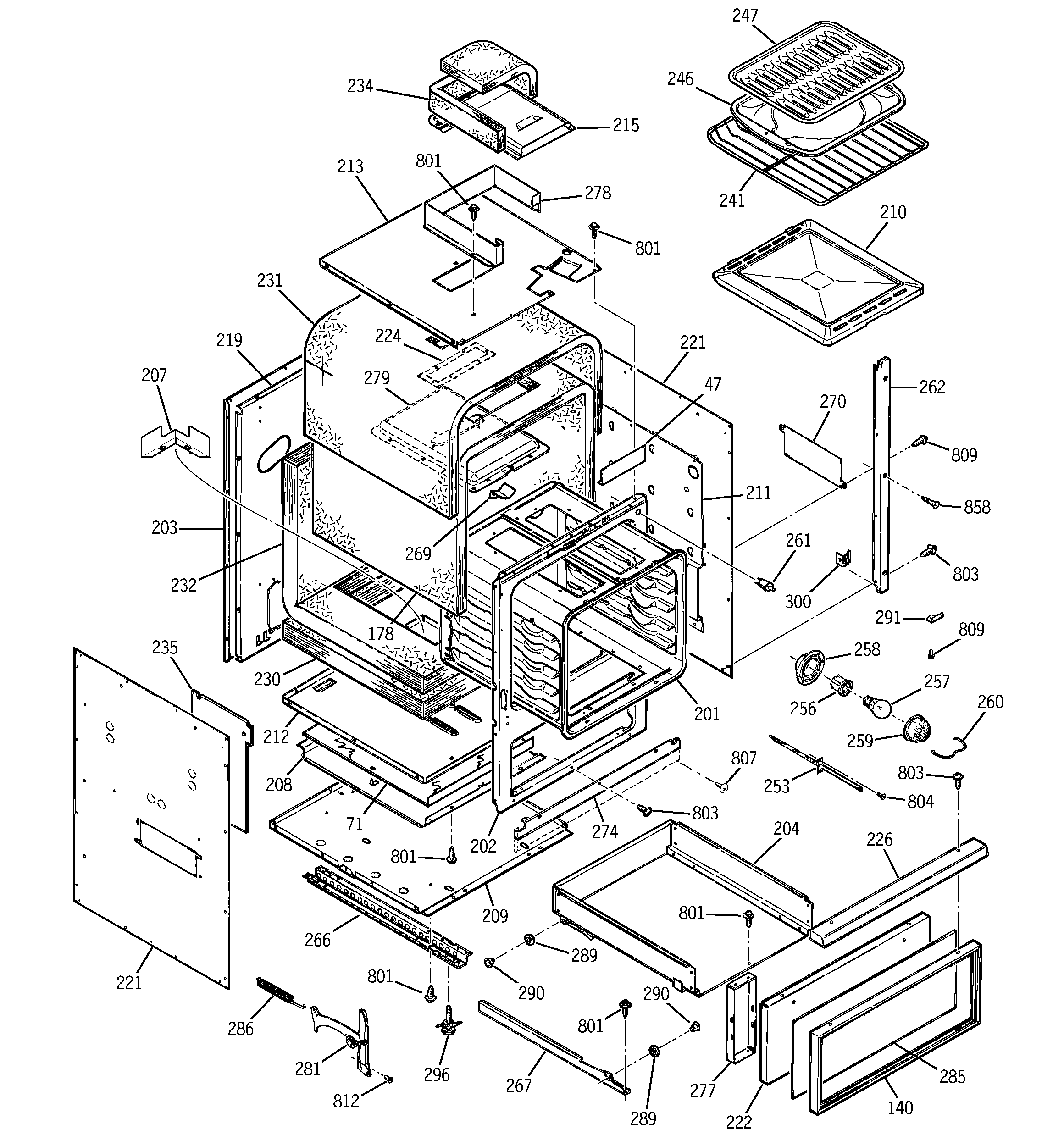 GE JGRP17BEW3BB body parts diagram