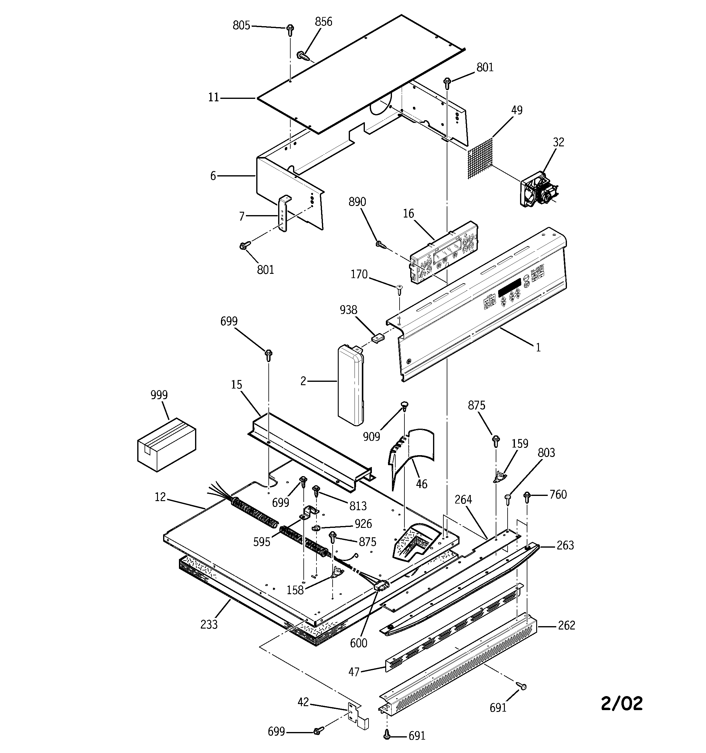 GE JRP15BW3BB control panel & cooktop diagram