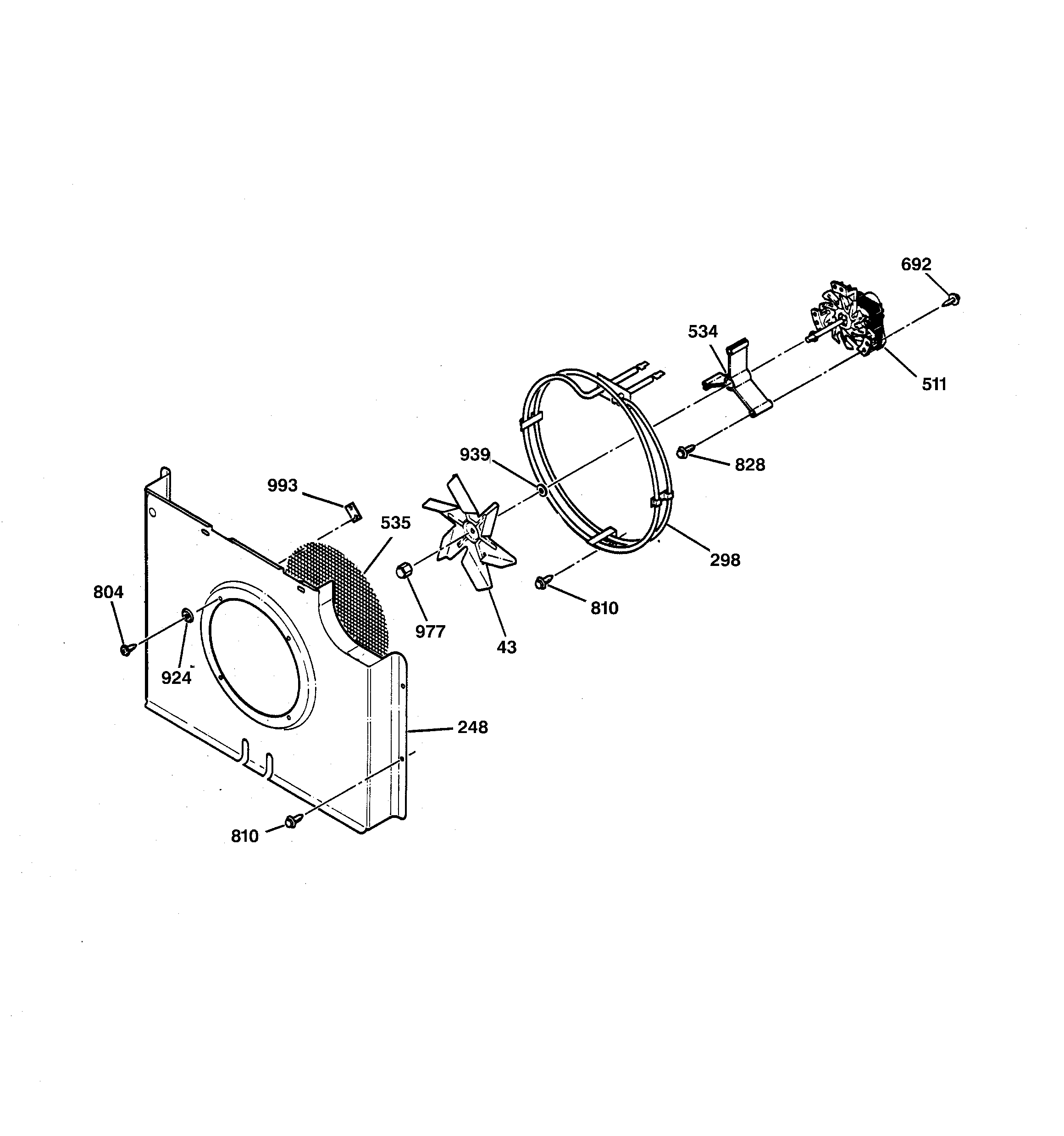 GE JCKP18WA3WW fan assembly diagram