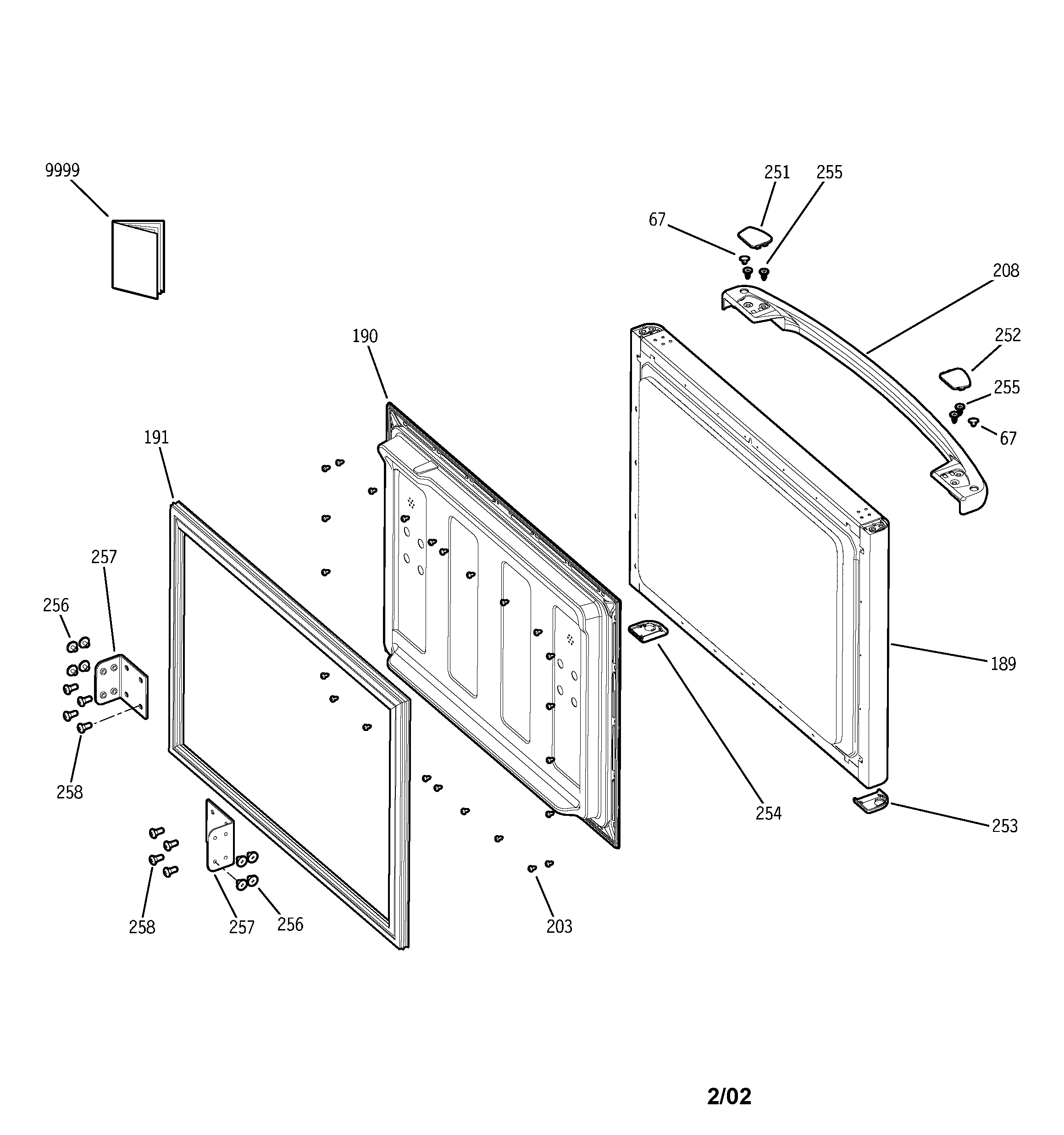 GE PDS18LBMCC freezer door diagram