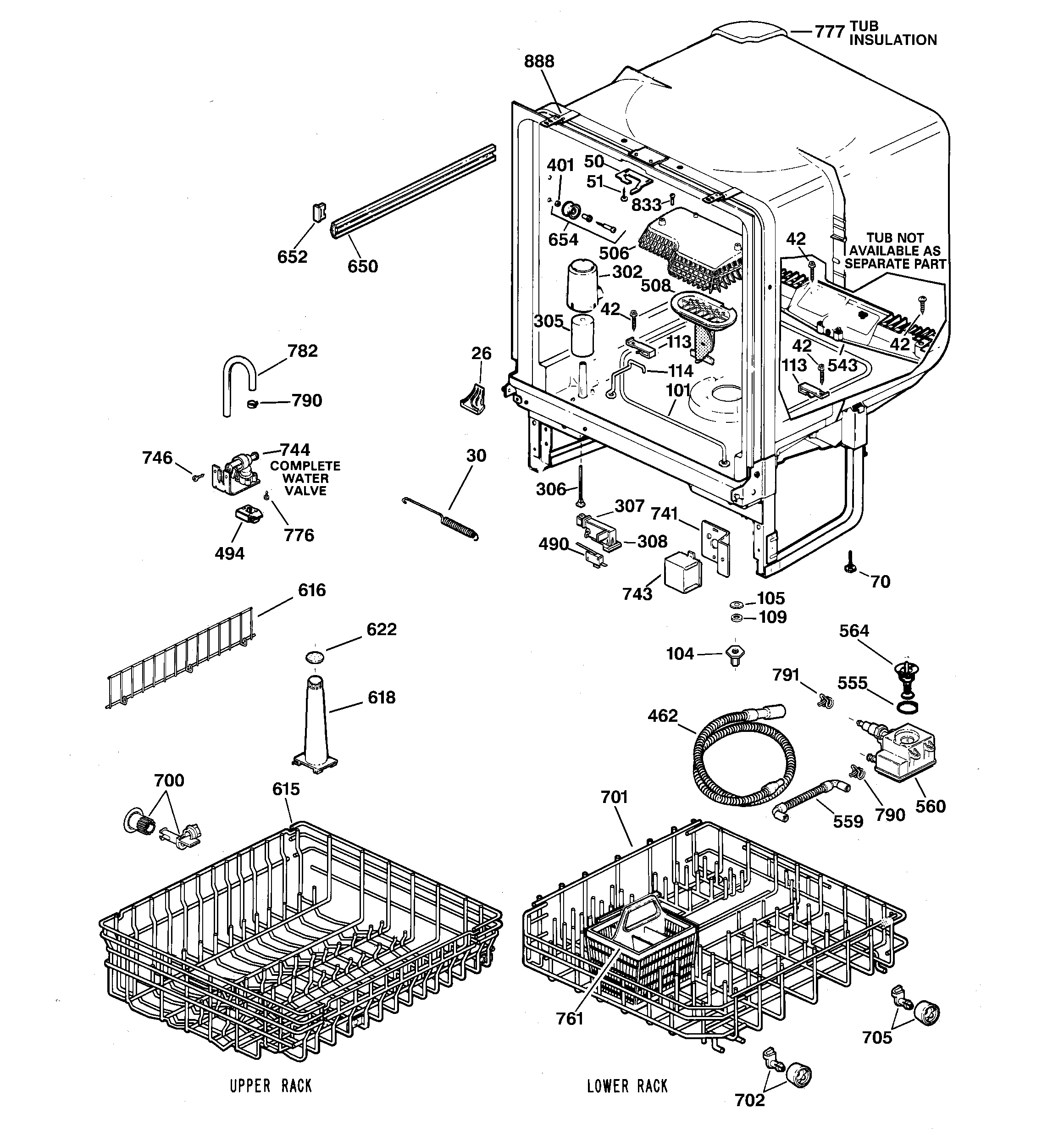 Hotpoint HDA3200F00AA body parts diagram