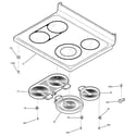 GE JB960KD1CC cooktop diagram