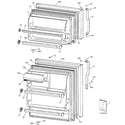 GE GTS18XBMDRCC doors diagram