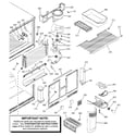 GE PTS22SBMARBS freezer section diagram