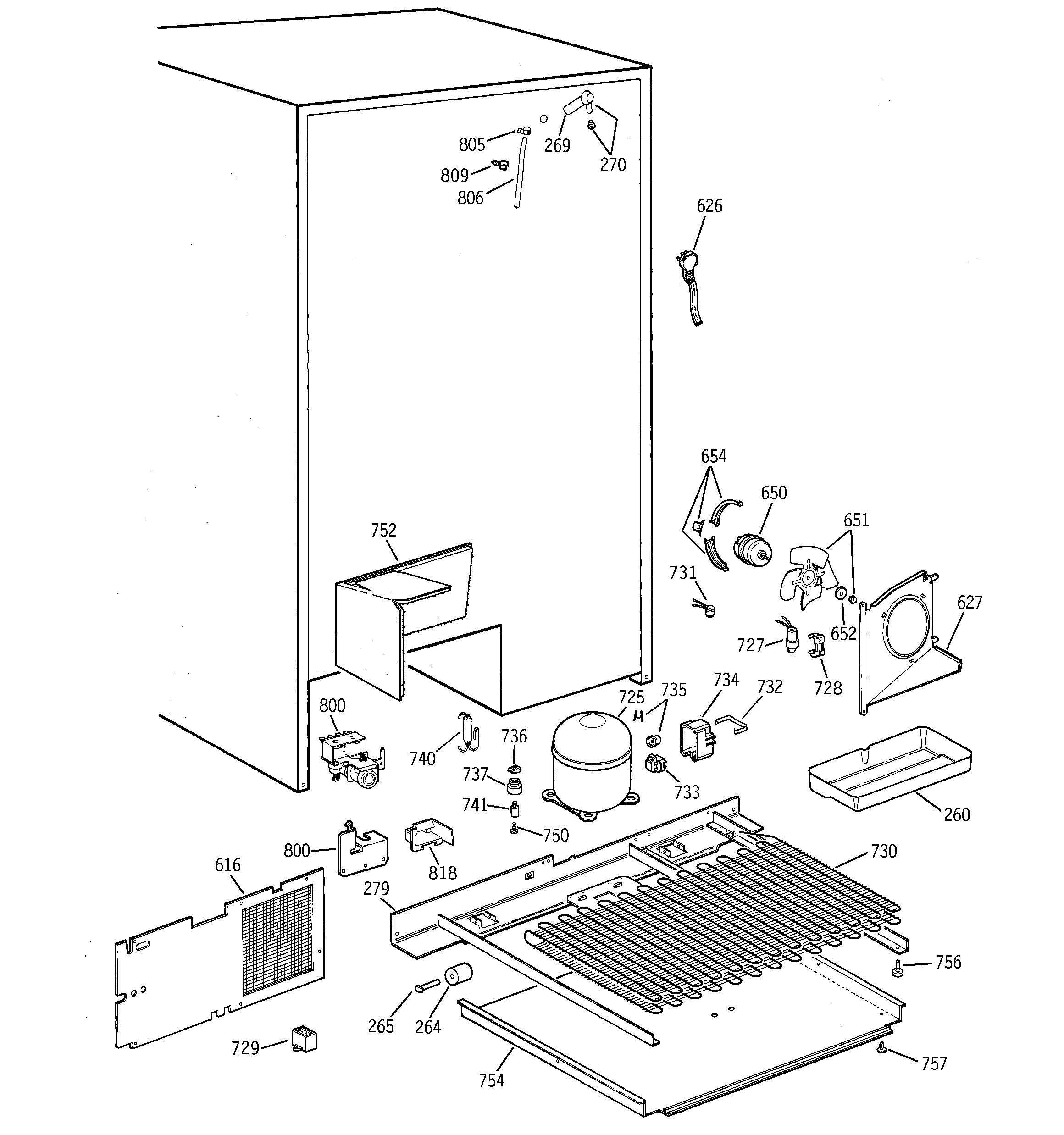 GE TFJ28PFDBWW unit parts diagram