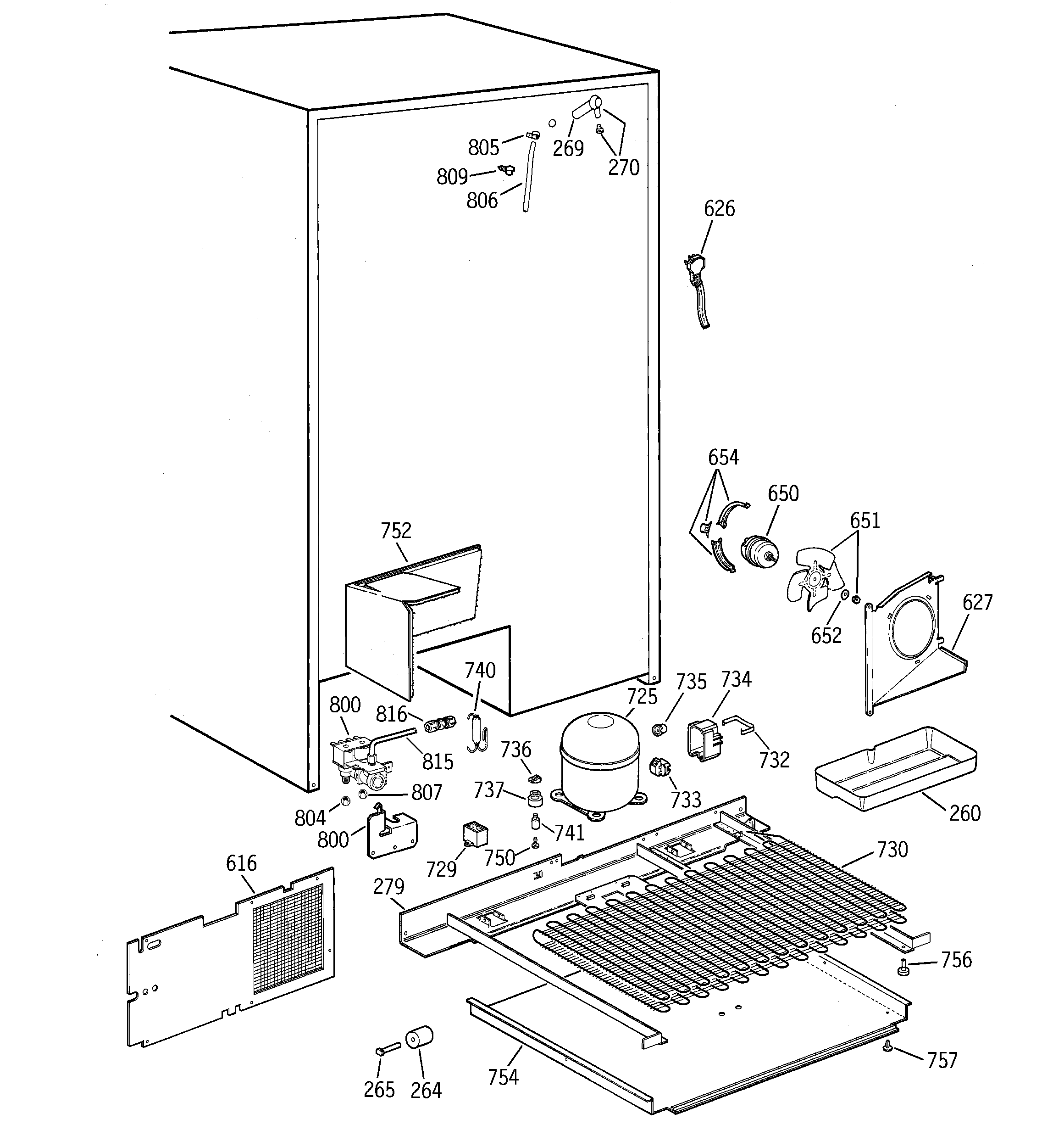 GE TFG28PFDABS unit parts diagram
