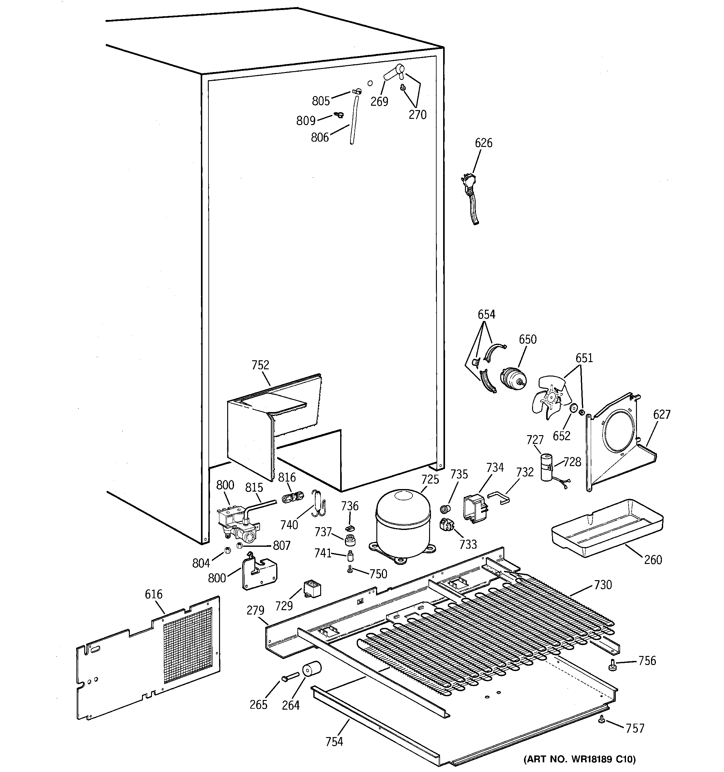 GE MSK28PFDBAA unit parts diagram