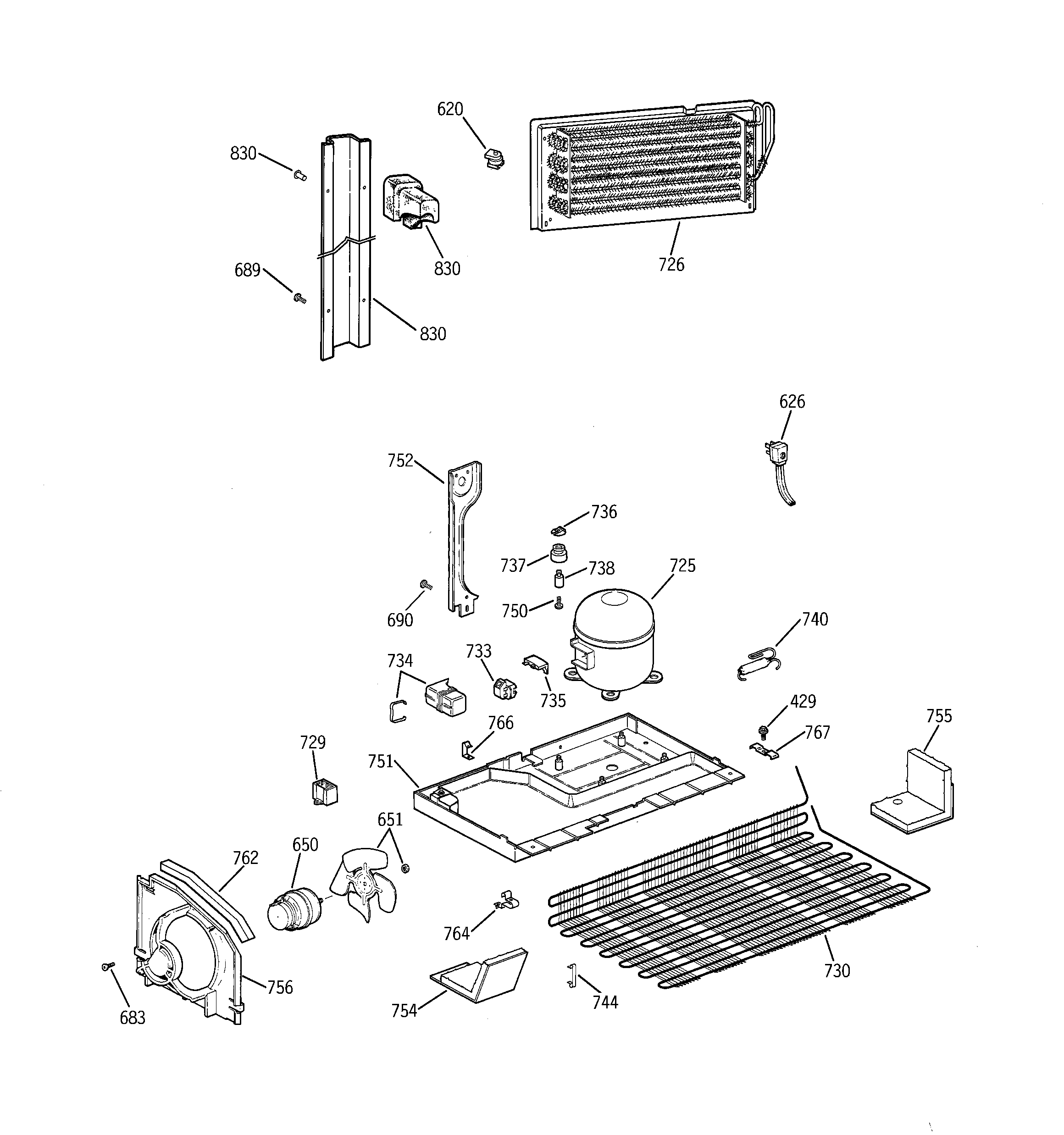 GE TBX21JASCRWW unit parts diagram