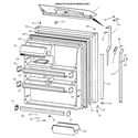 GE TBX21ZAXARWW fresh food door diagram