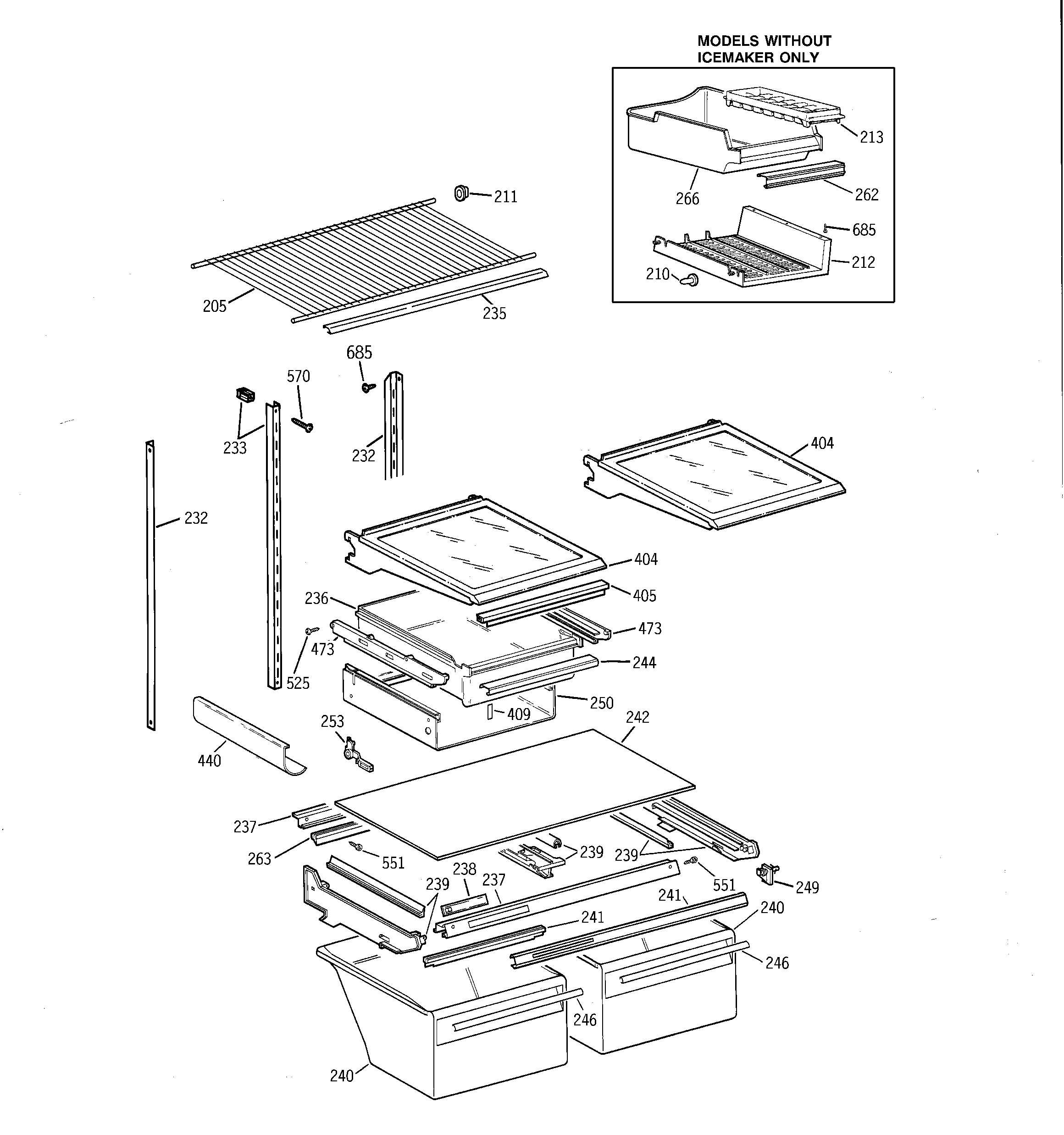 GE TBX21ZAXCRWW shelf parts diagram