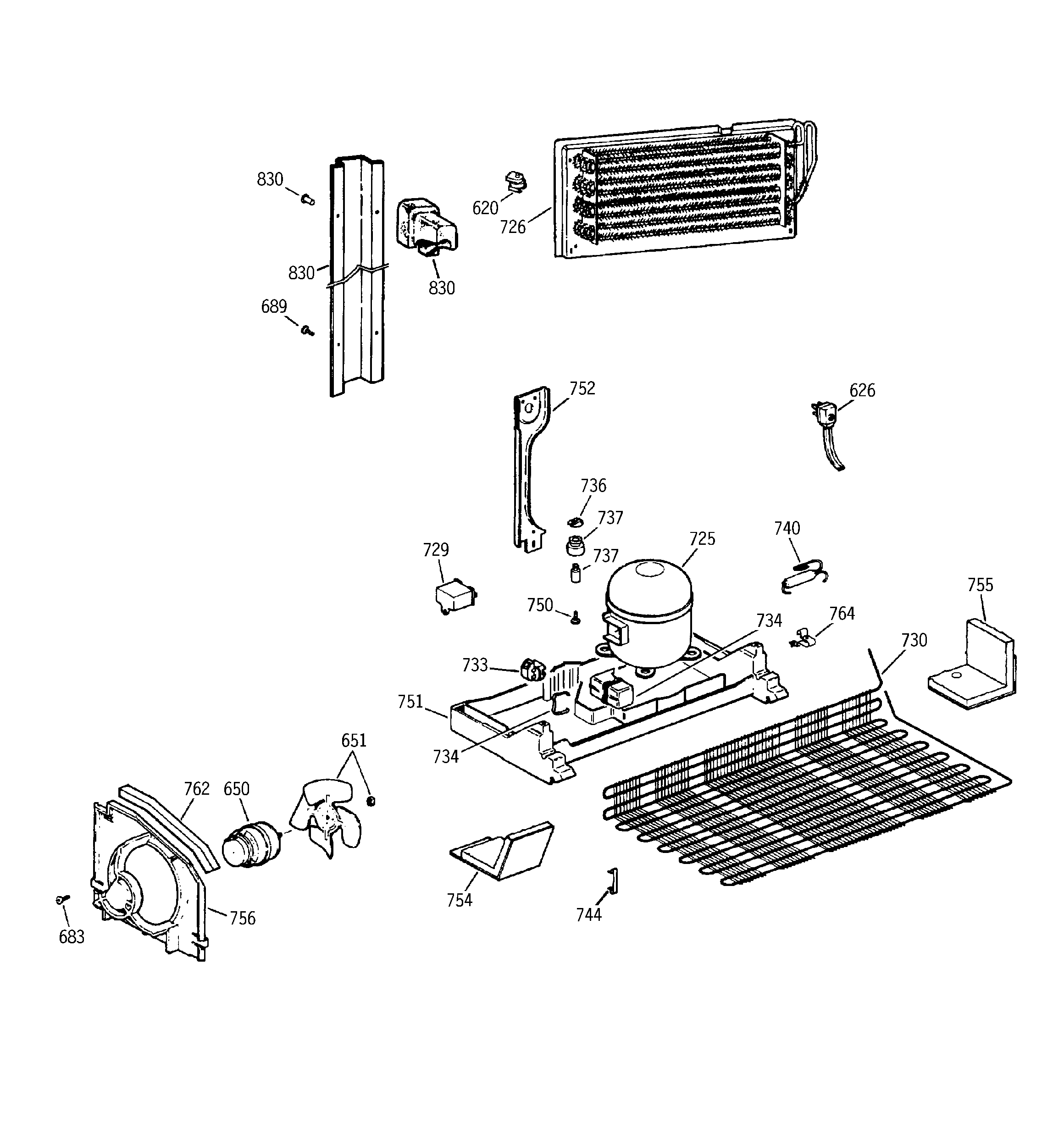 GE TBE22PASRRWW unit parts diagram