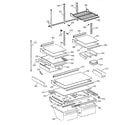 GE TBE22PCSRRWW shelf parts diagram