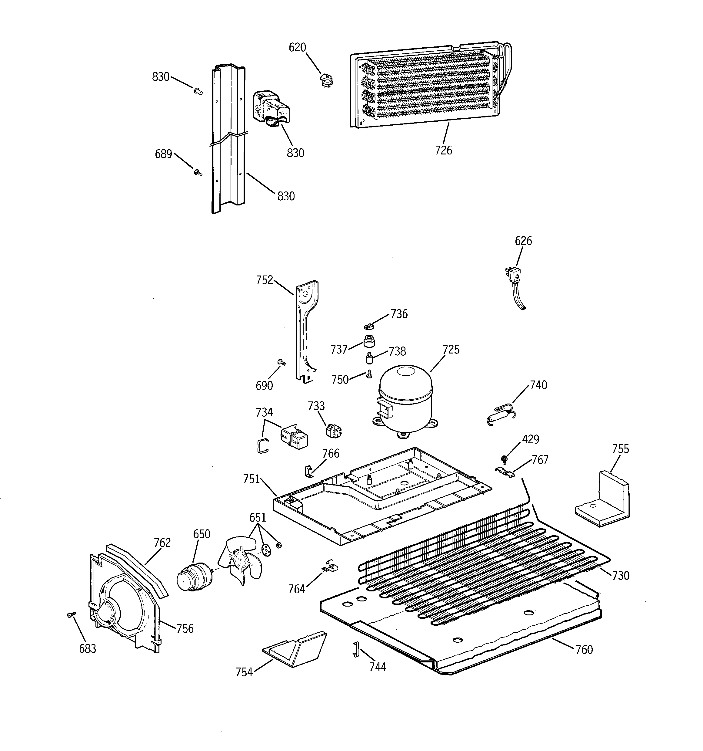 GE TBG22PAXDRWW unit parts diagram