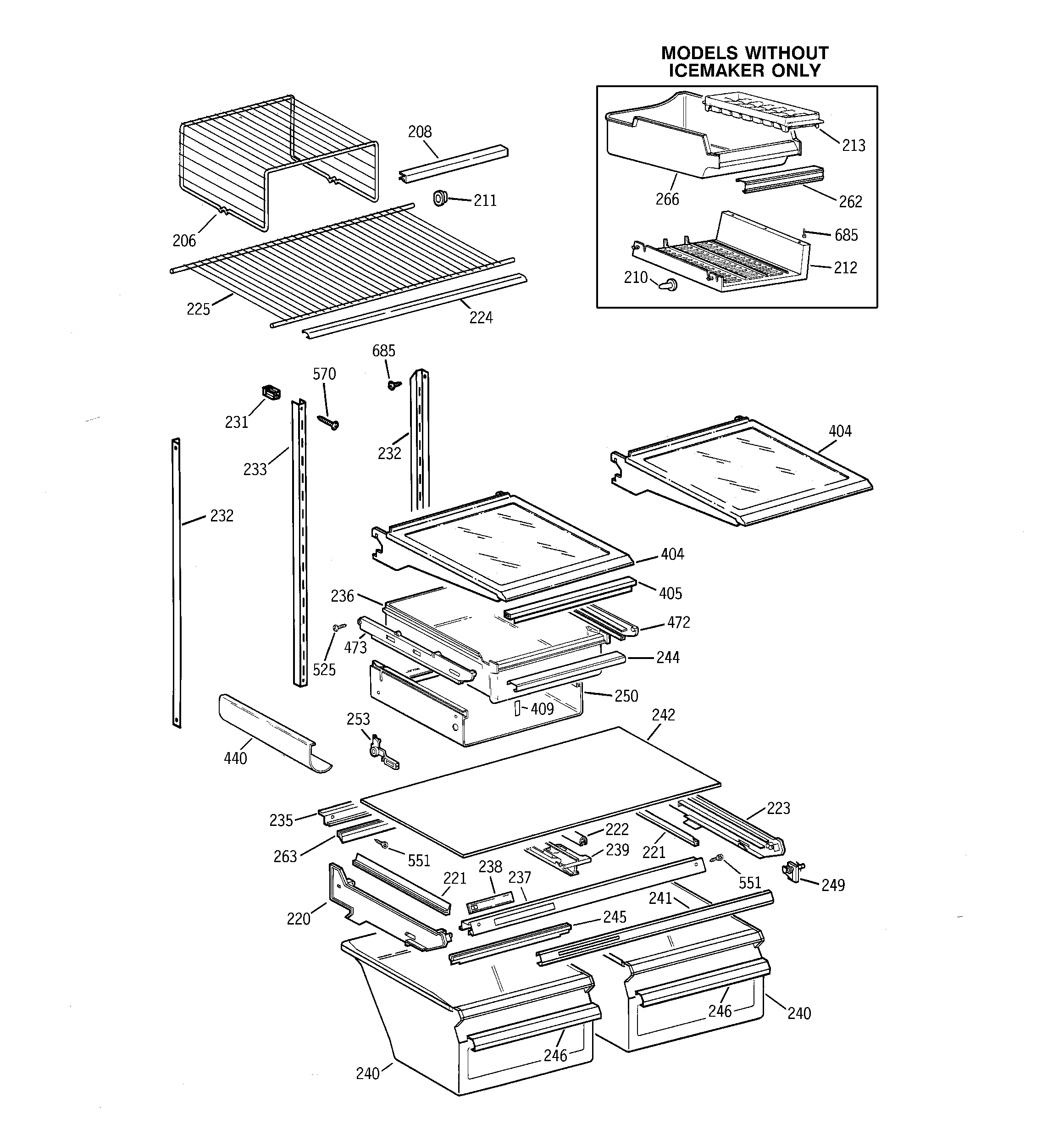 GE TBG22PAXKRWW shelf parts diagram