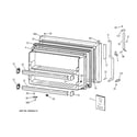 GE TBX18ZAXCRWW freezer door diagram