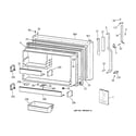 GE TBX19PASNRBB freezer door diagram