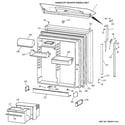 GE TBX22PCSFRWW fresh food door diagram