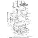 GE TBX22PCSMRWW shelf parts diagram