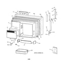 GE TBX22PCXCLBB freezer door diagram