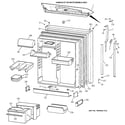 GE TBX22PRYCLBB fresh food door diagram