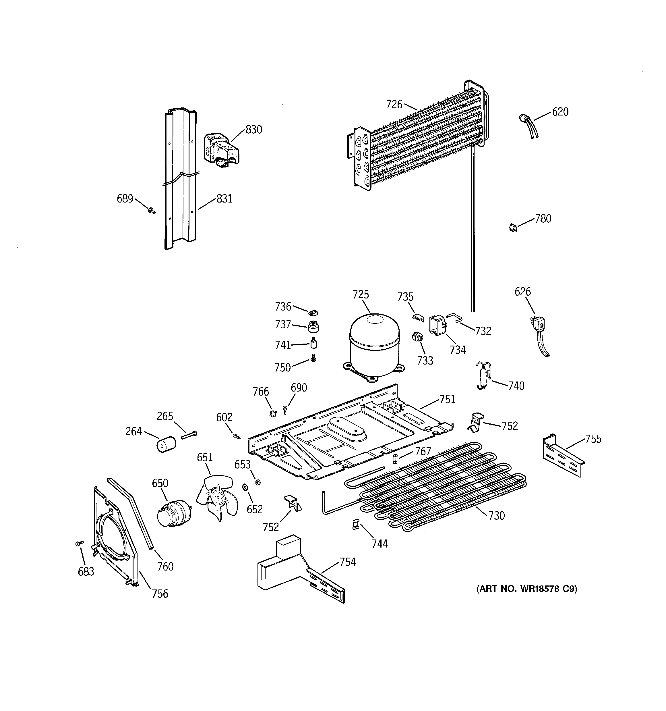 GE TBX22PRYPLWW unit parts diagram