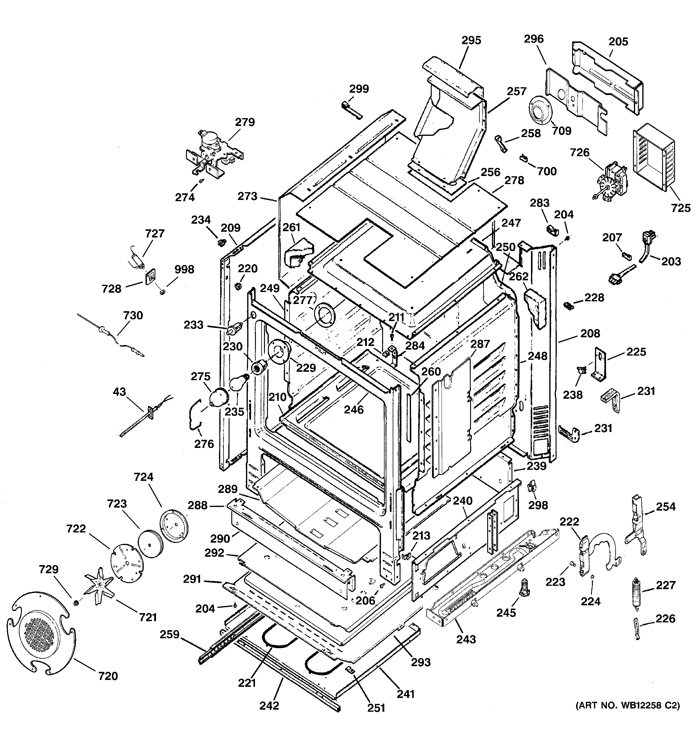 GE JGB920SEC3SS body parts diagram