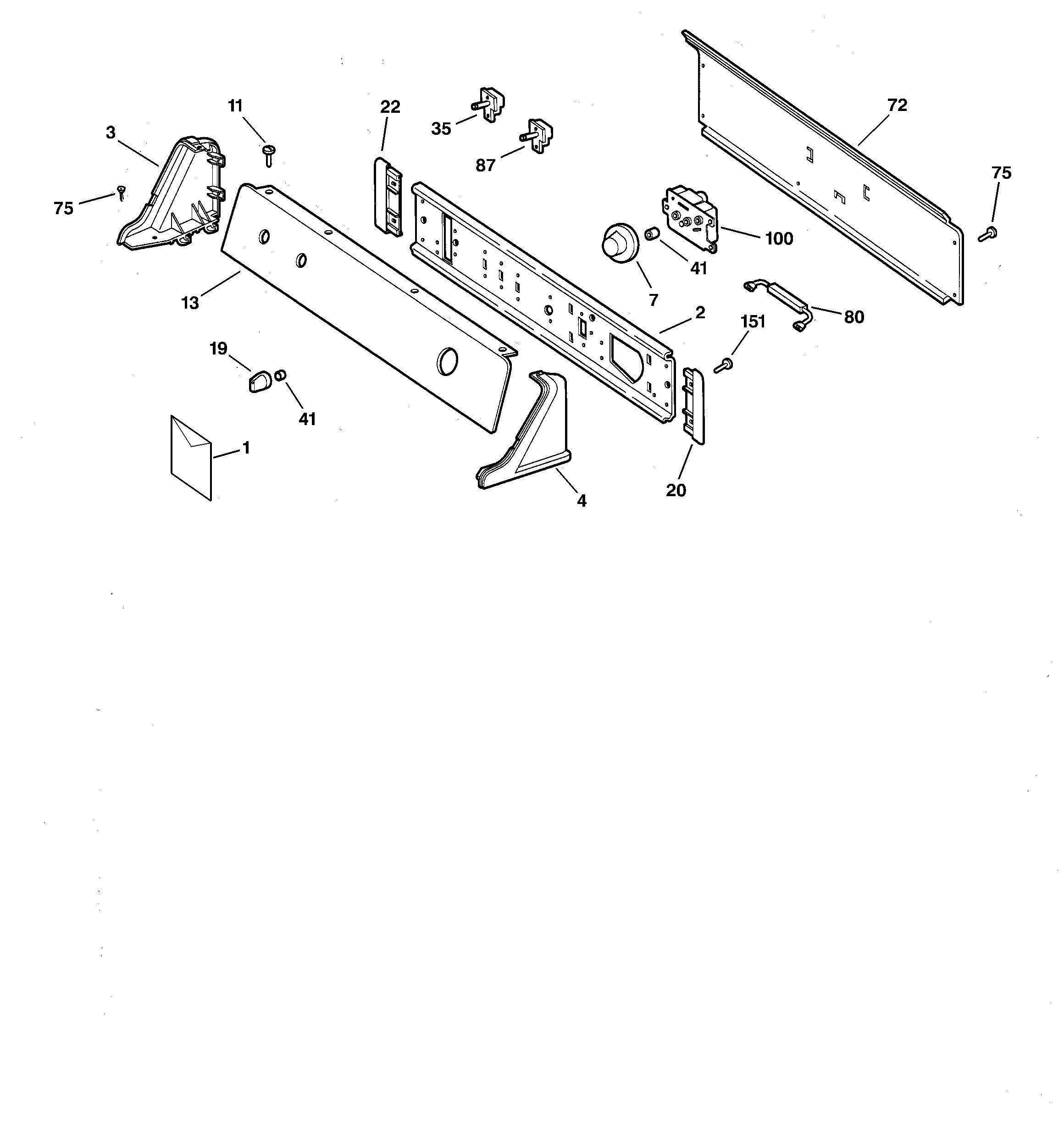 GE DBXR453ET5AA backsplash assembly diagram