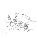 GE DBXR453ET5WW blower & motor assembly diagram