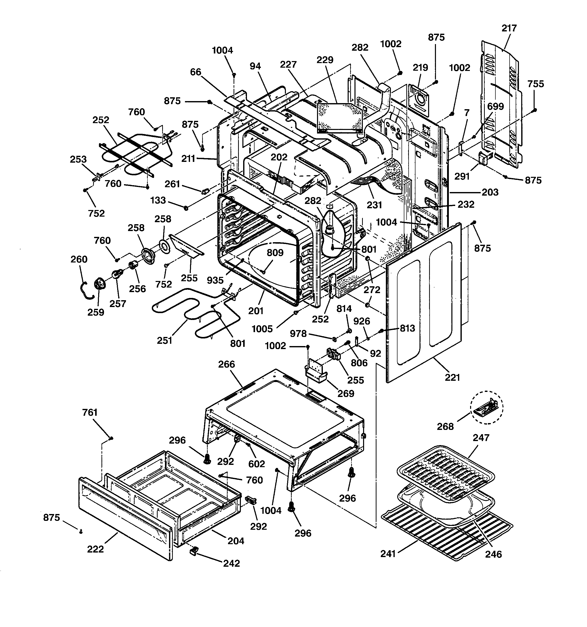GE JBP79BB4BB body parts diagram