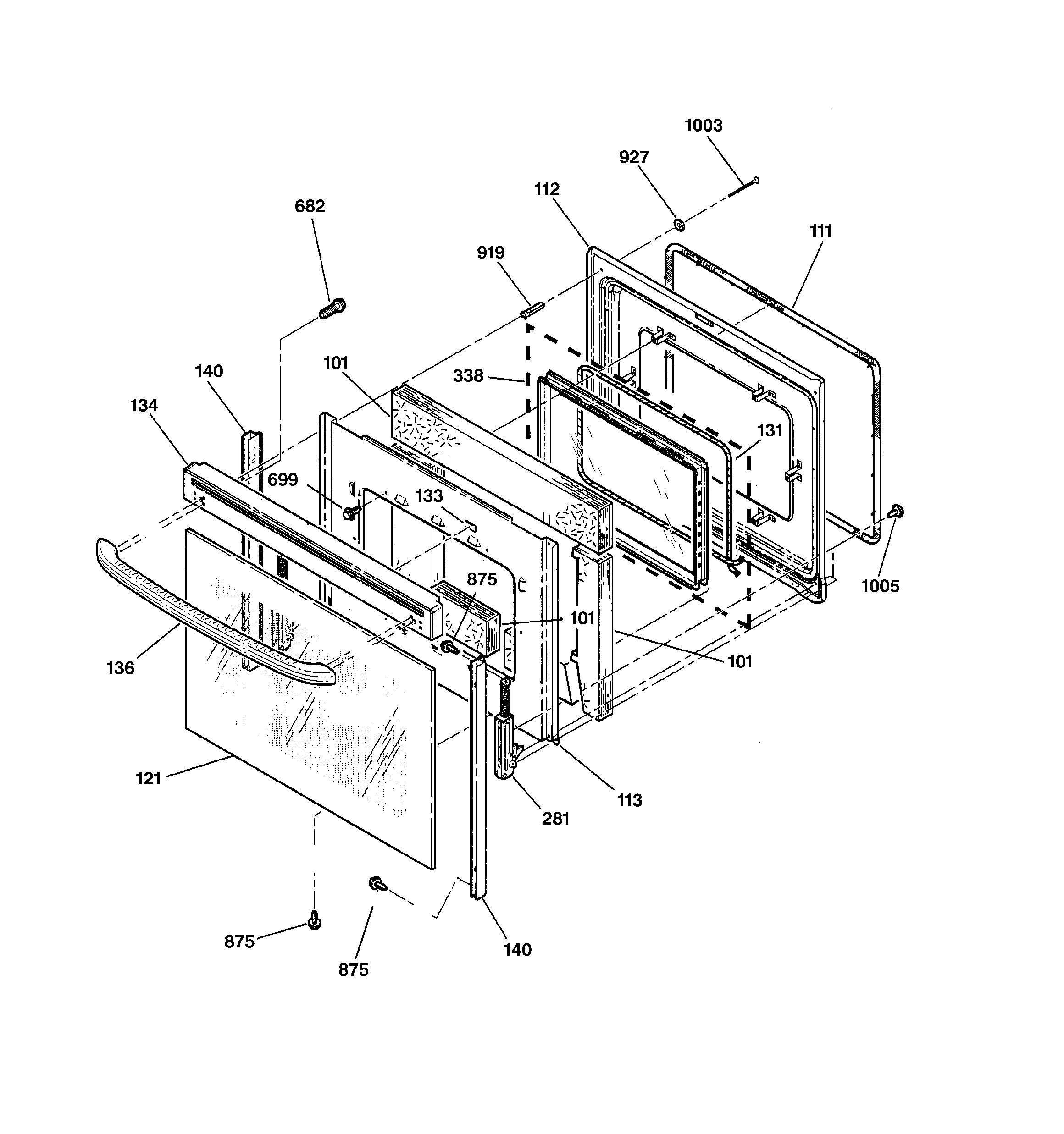 GE JBP79BB4BB door diagram