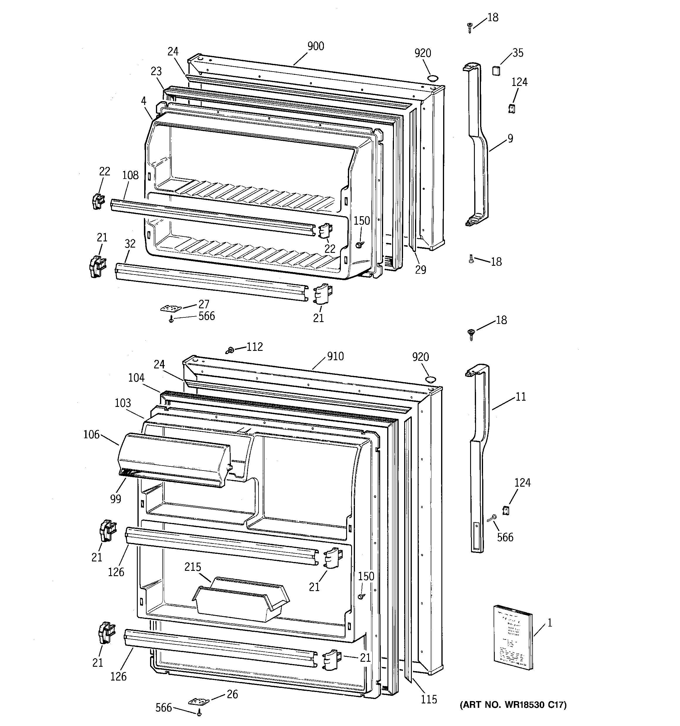 Hotpoint HTS16HBMBRAA doors diagram
