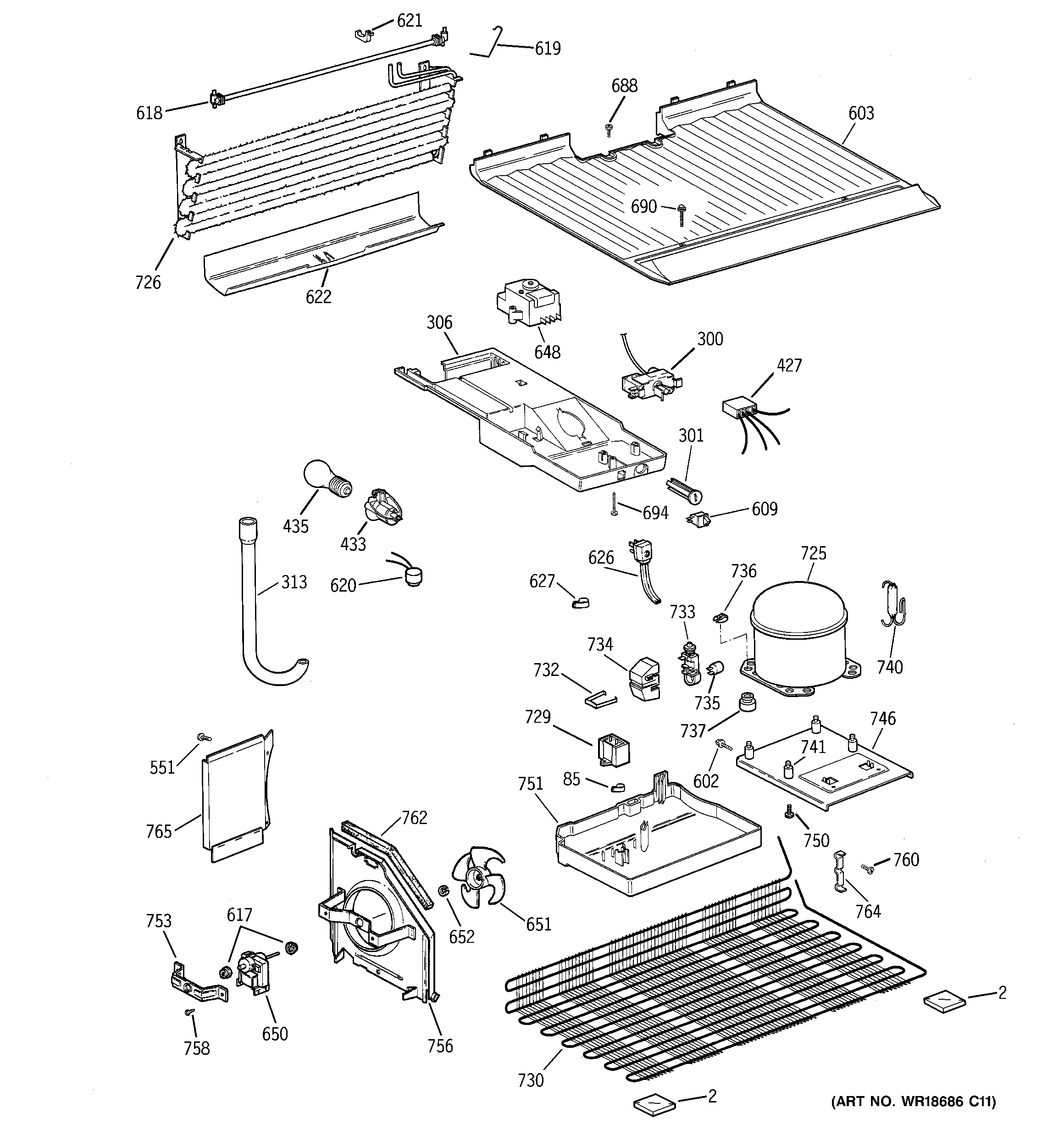 Hotpoint HTS16HBMBRAA unit parts diagram