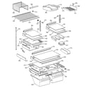 GE TBE25PASJRWW shelf parts diagram