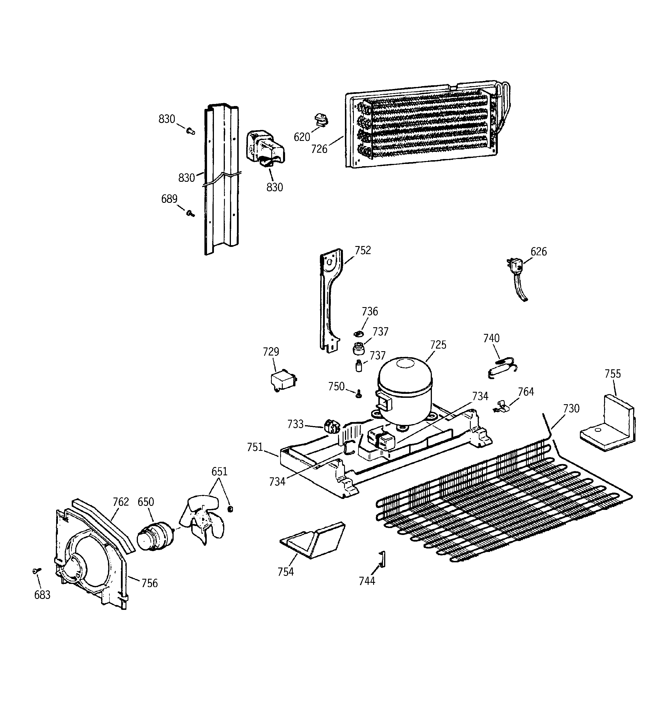 GE TBX22PASMRAA unit parts diagram