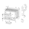 GE TBX25PASHRBB freezer door diagram