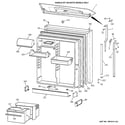 GE TBX25PASHRBB fresh food door diagram