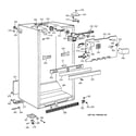 GE TBX25PASHRBB cabinet parts diagram