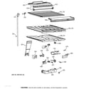GE TBX25PASHRBB compartment separator parts diagram
