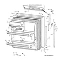 GE TBX18CIZKRAA fresh food door diagram