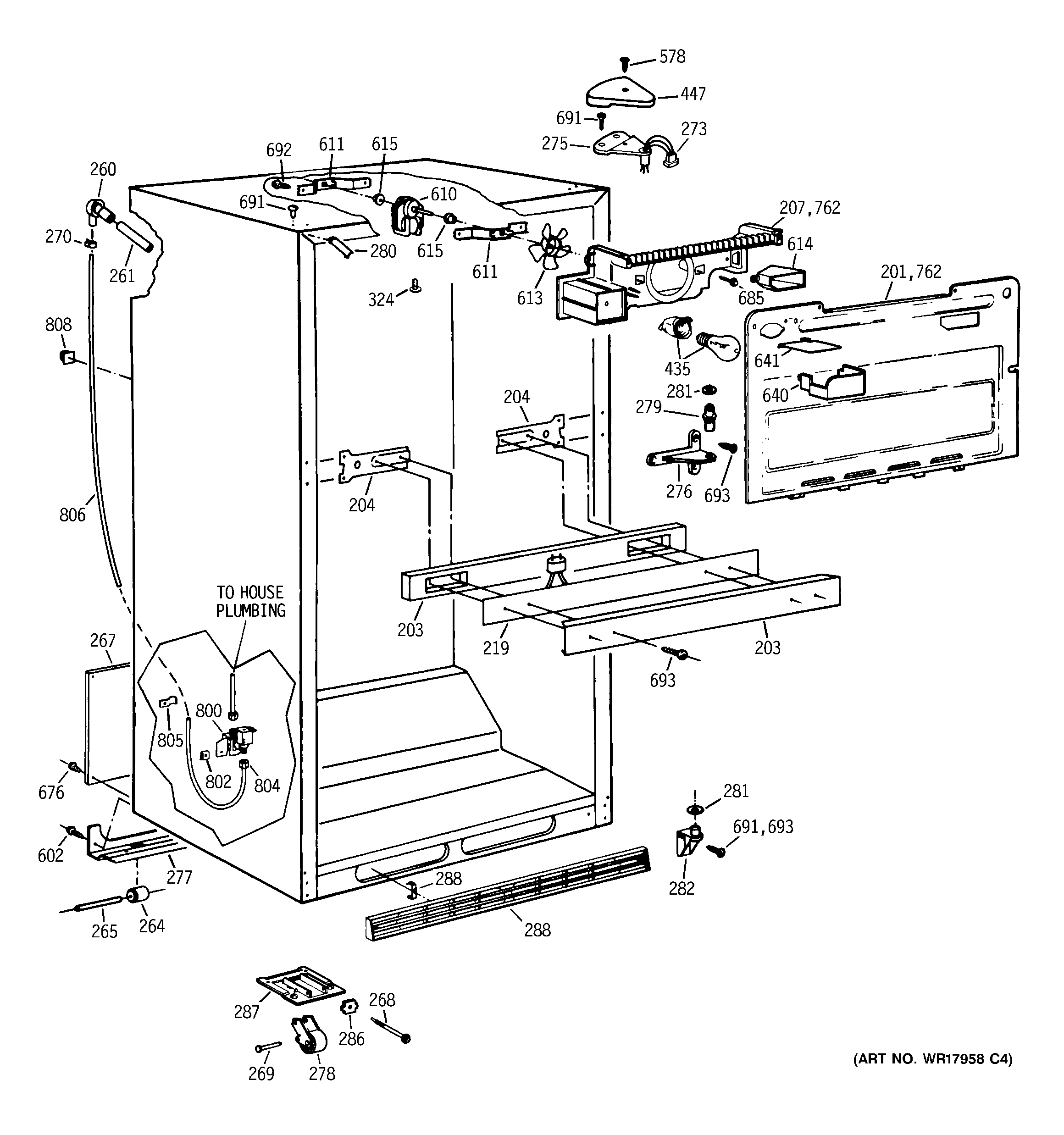 GE TBX22PCXELBB cabinet parts diagram
