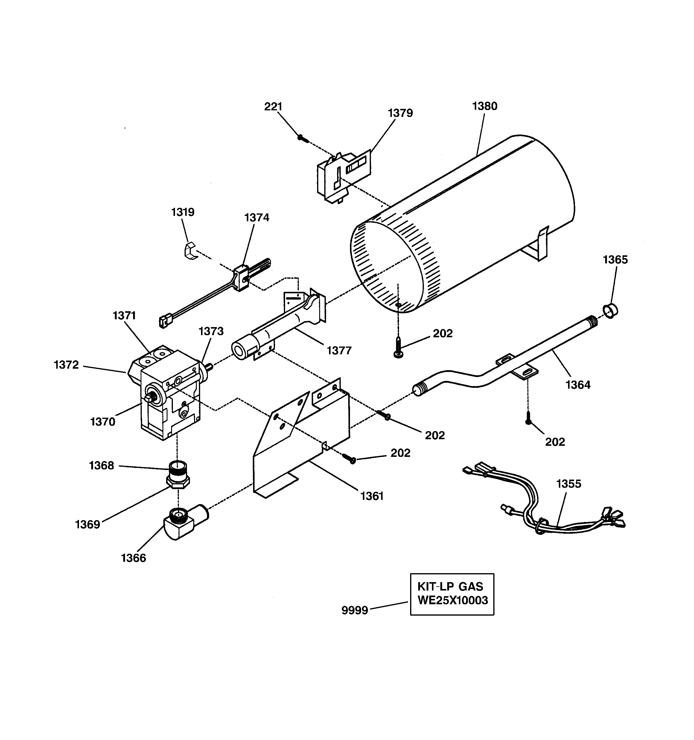 GE DCB330GB0KC burner diagram