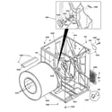 GE DVL223GB0WW cabinet & drum diagram