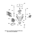 GE WPSB9080B0WW suspension, pump & drive components diagram